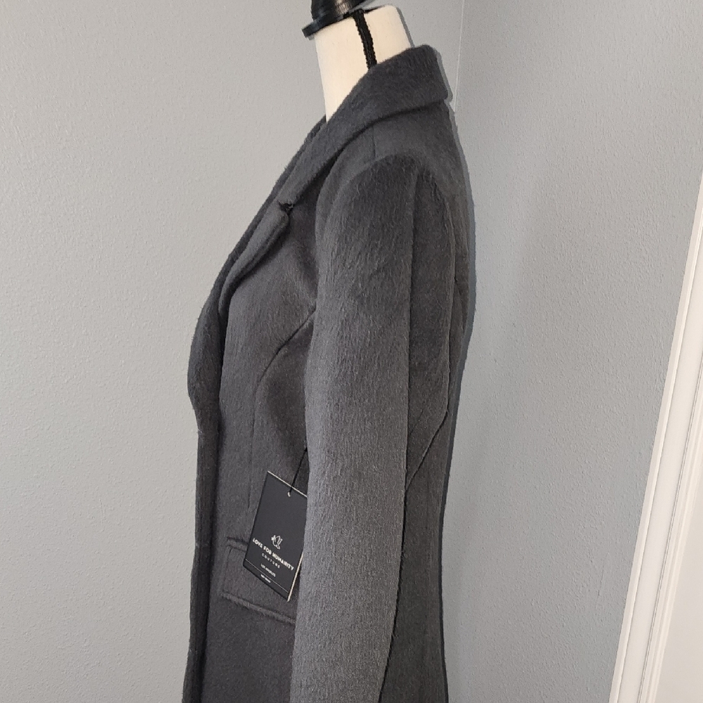 Love For Humanity Couture Double-Breasted Gray Coat - Picture 6 of 13